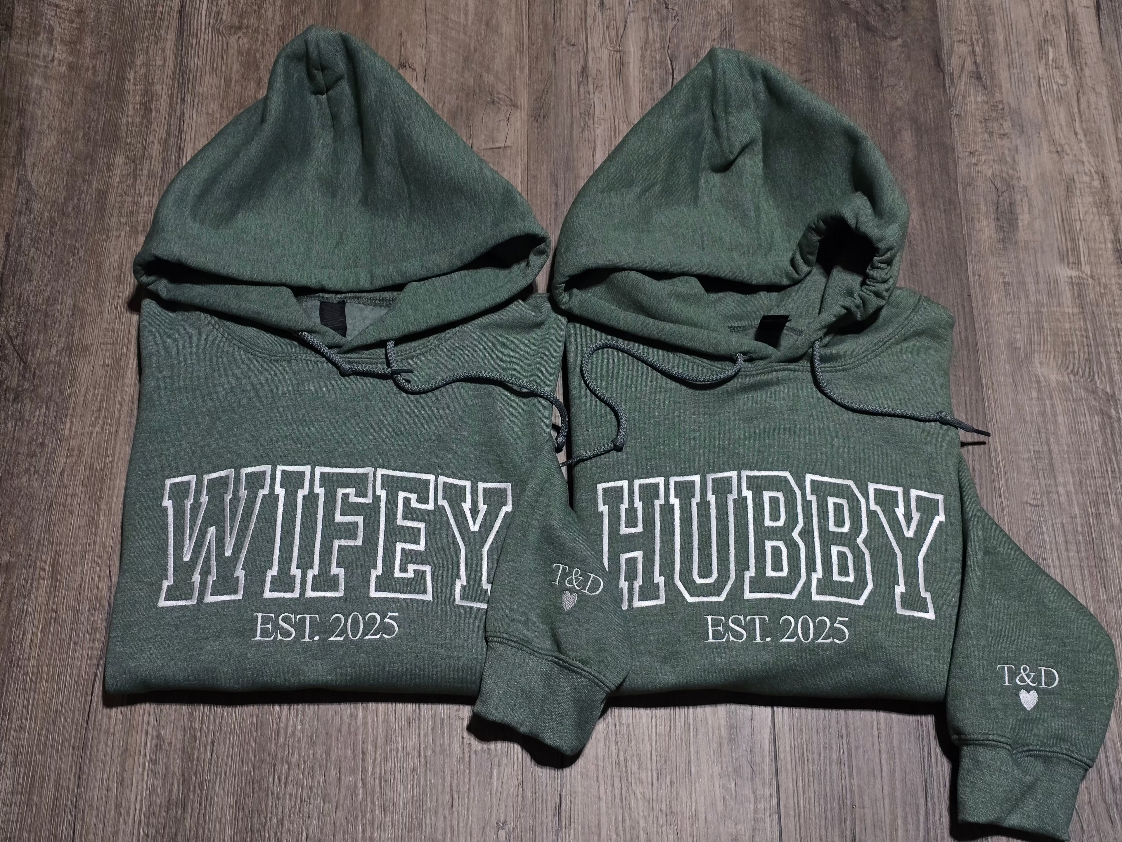 Custom Embroidered Couple Crewnecks (Hubby/Wifey)